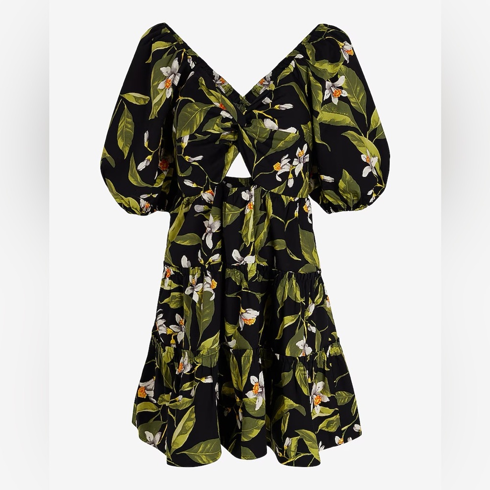 Floral Puff Sleeve Dress